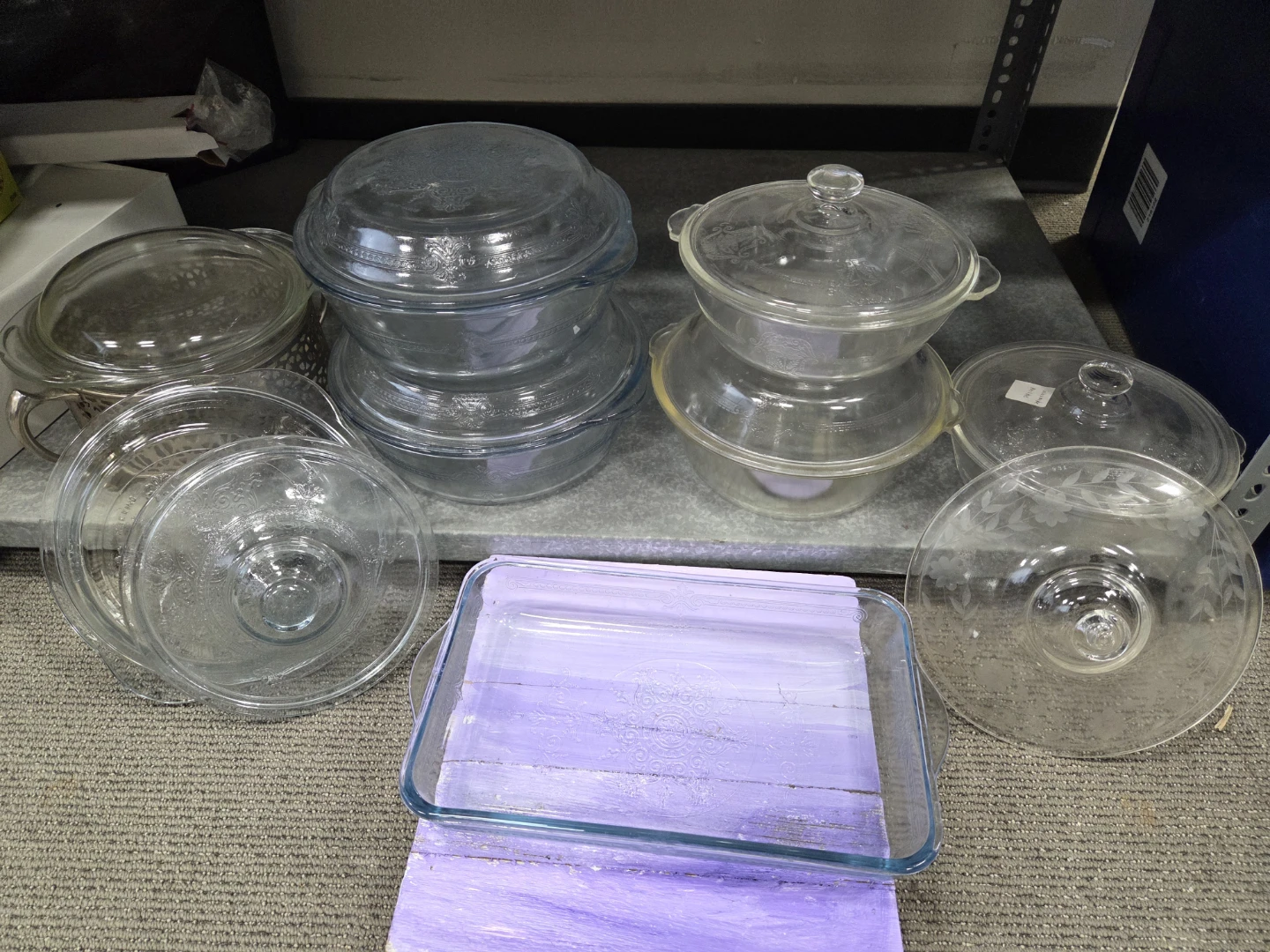 Vintage Clear Glass Pyrex Bowls with Lids - photo 4
