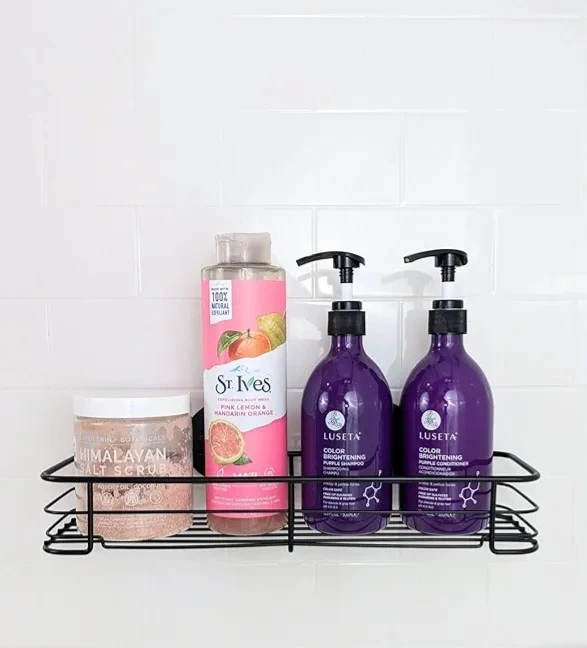 Stainless Steel Shower Caddy Shelf - Black