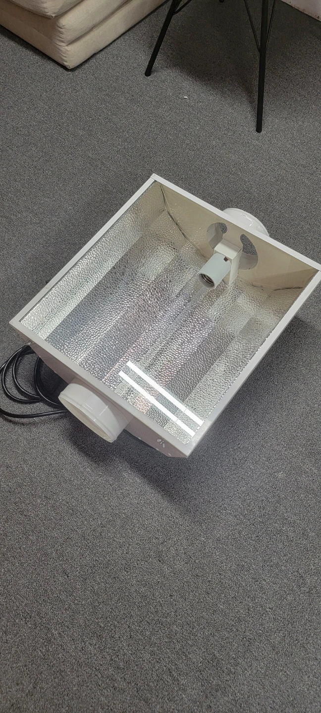 Air cooled grow light hood