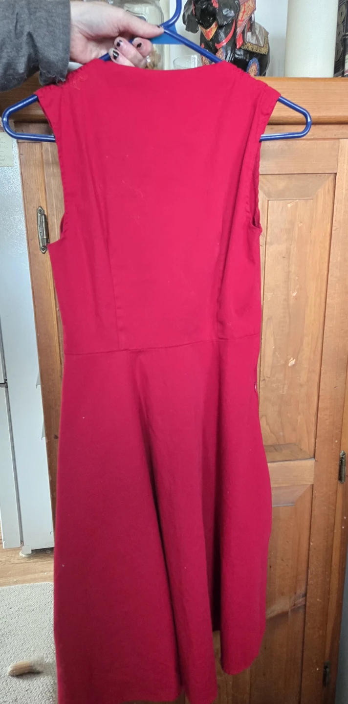 CHIN Red Sleeveless Polka Dot Dress - Medium - photo 3