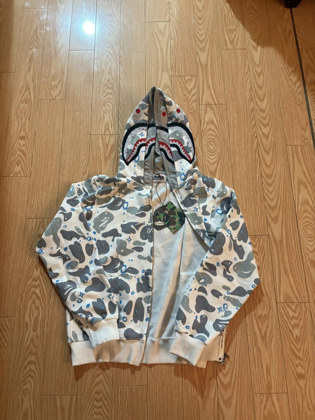 White Galaxy Bape Hoodie - photo 3