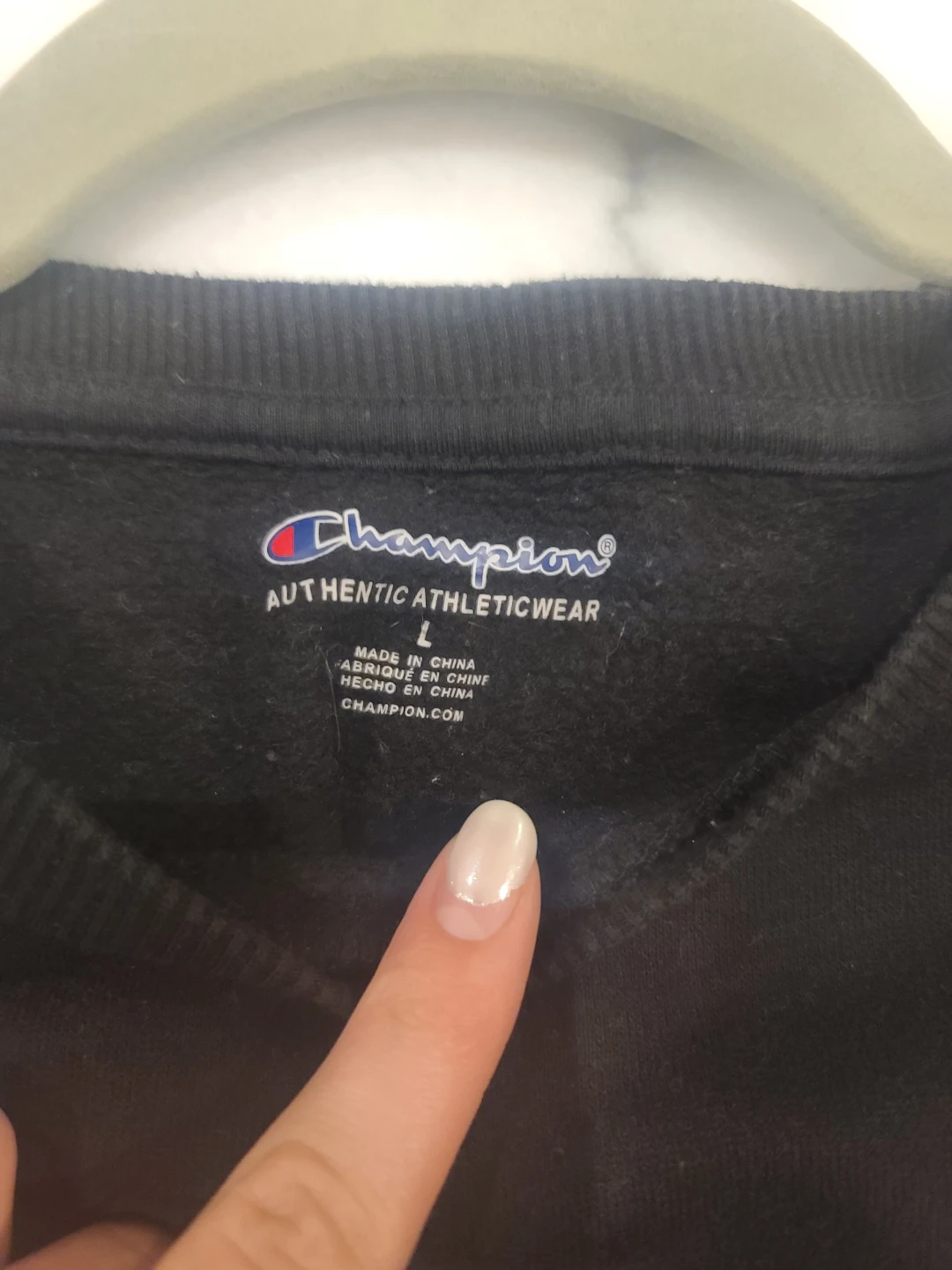 Kids Champion Black Crewneck Sweatshirt - Size L - photo 3
