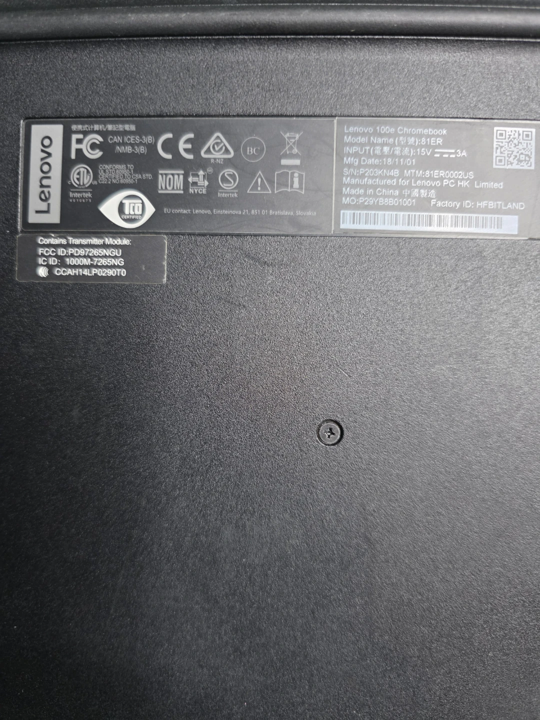 Lenovo 100e Chromebook