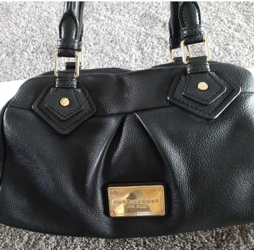 Marc Jacobs Black Leather Satchel Handbag