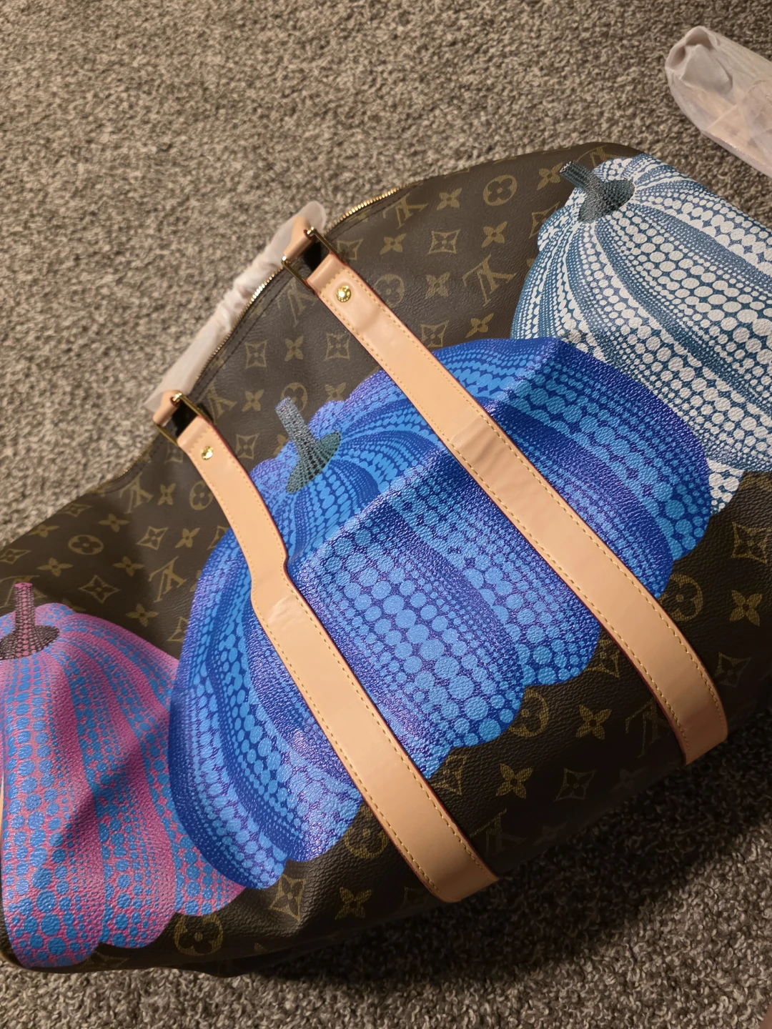 Fashion LV pumpkin luggage bag - photo 3