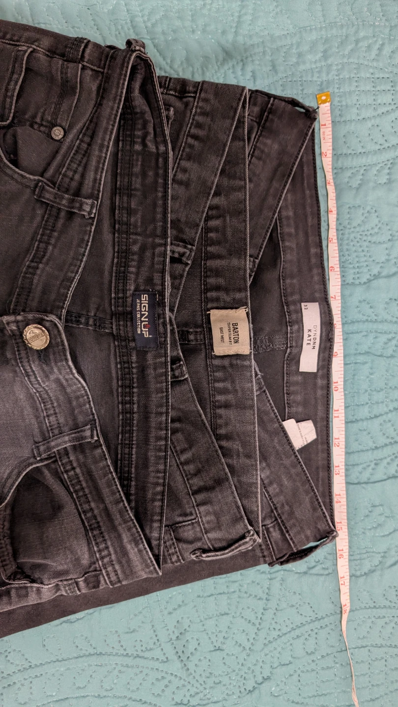 3 black denim jeans - photo 2