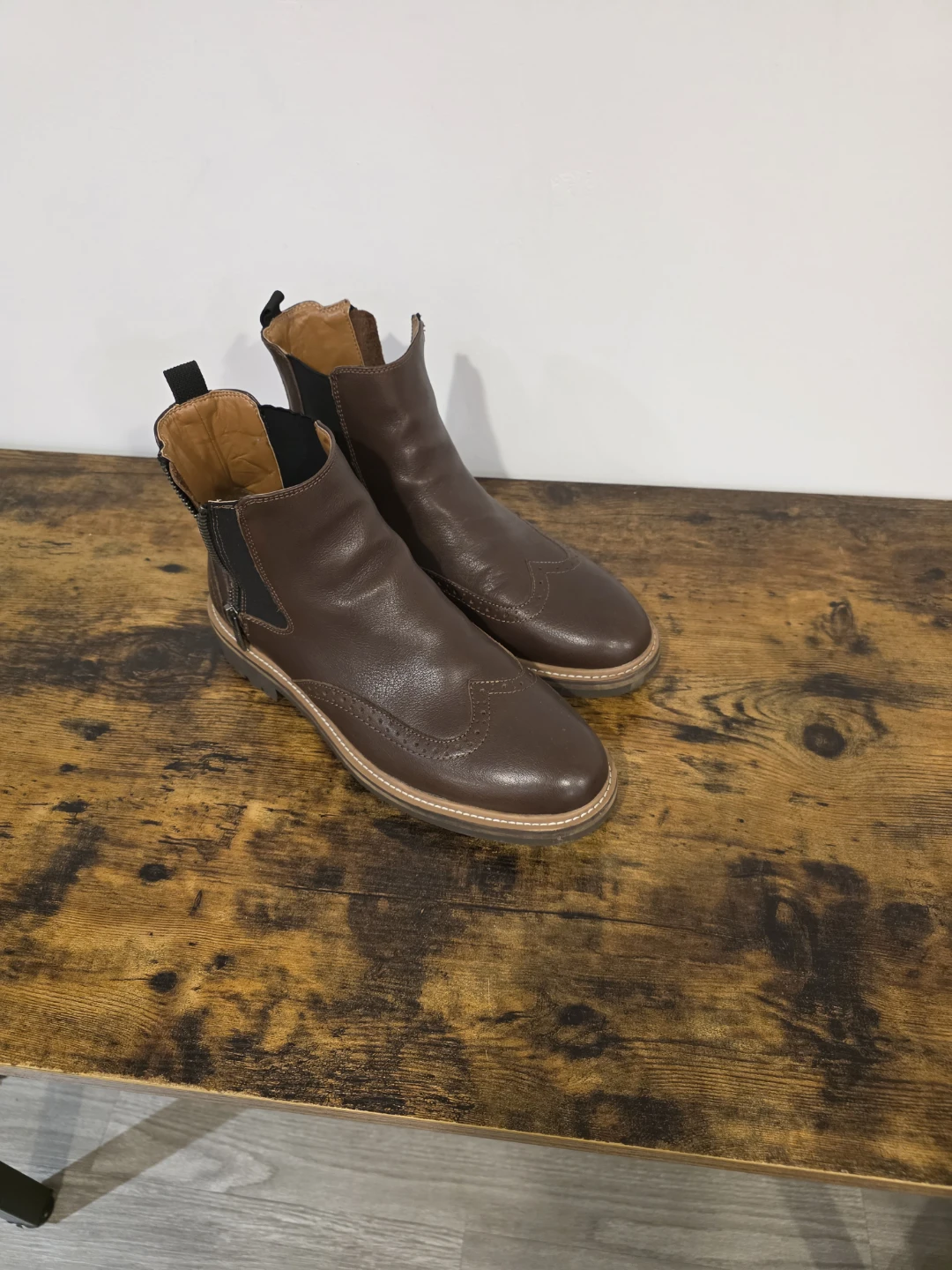 Calvin Klein Jeans Brown Leather Boots