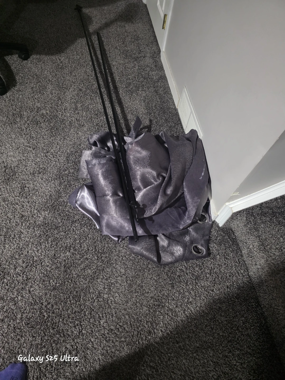 Grey Curtains with Rod