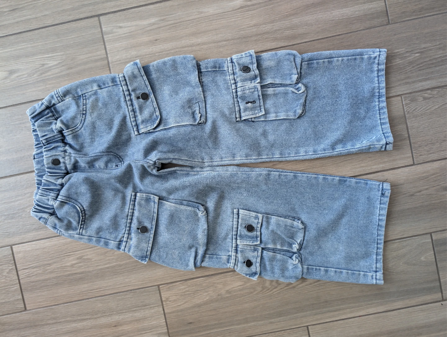 Kids Denim Cargo Pants - photo 2