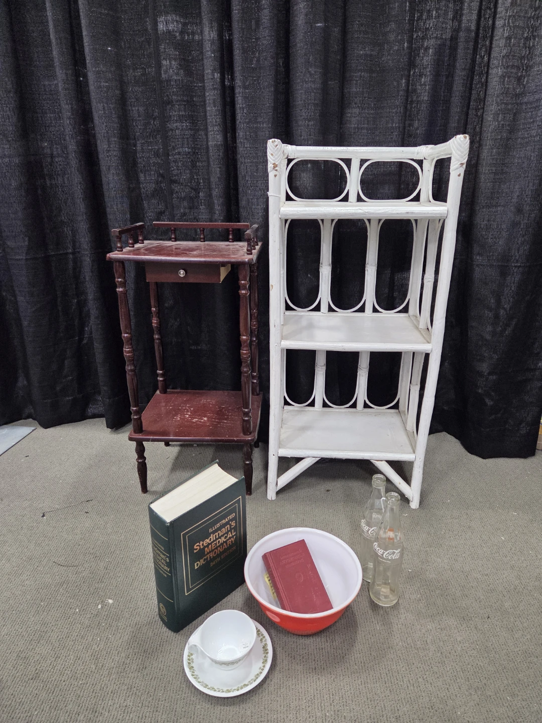 White Wicker 3-Shelf Plant Stand - photo 3