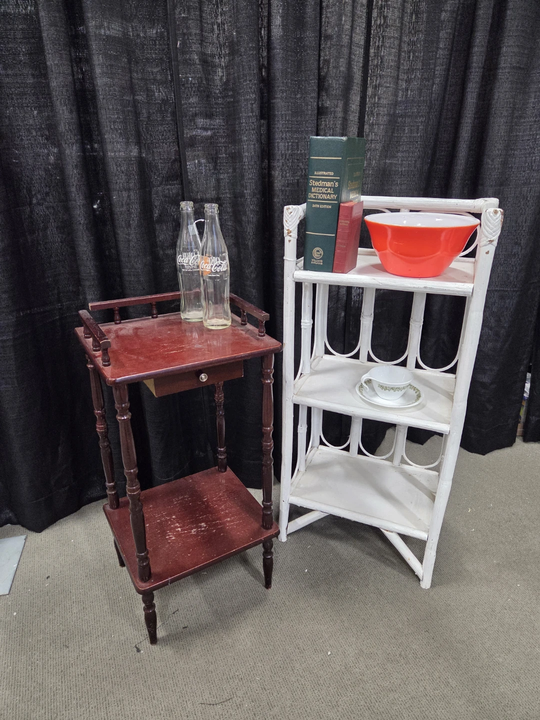 White Wicker 3-Shelf Plant Stand - photo 5