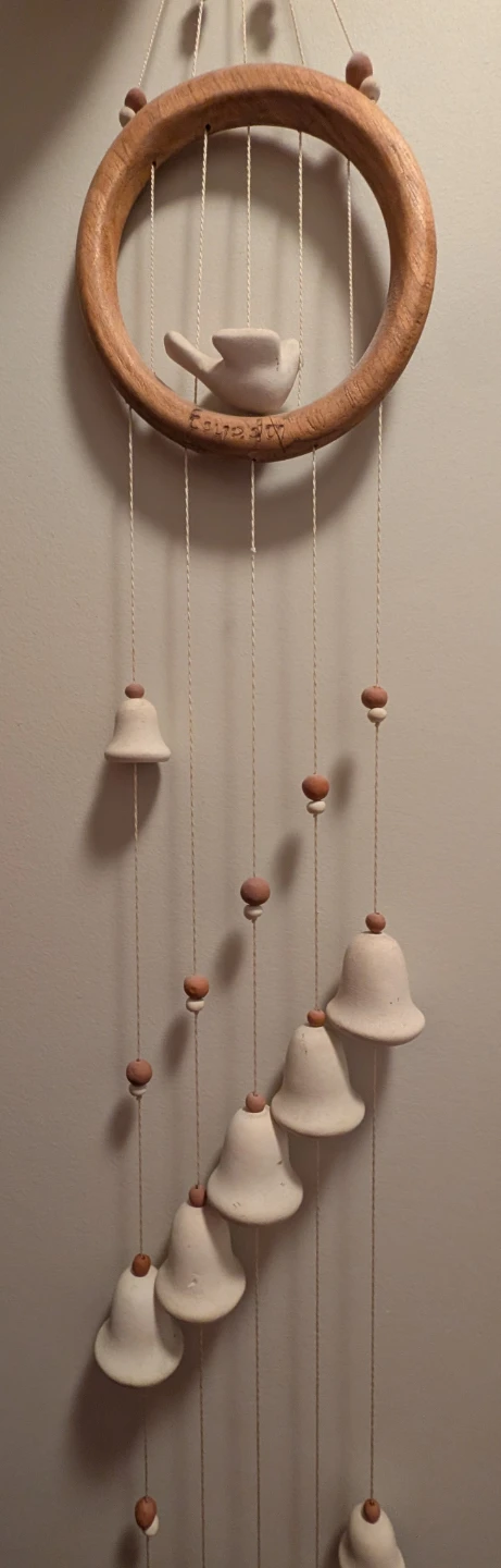 Ceramic Bird & Bell Wind Chime - photo 4