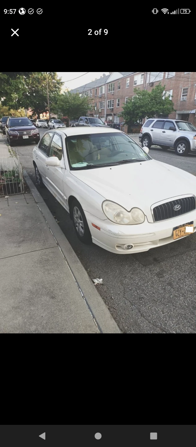 Hyundai Sonata White Sedan