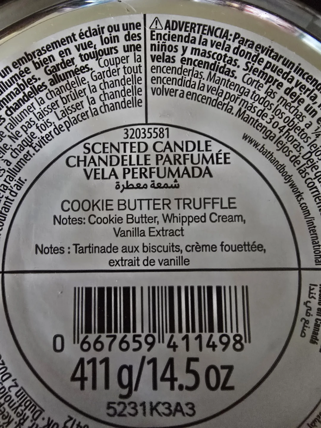 Bath & Body Works Cookie Butter Truffle Scented Candle - photo 3