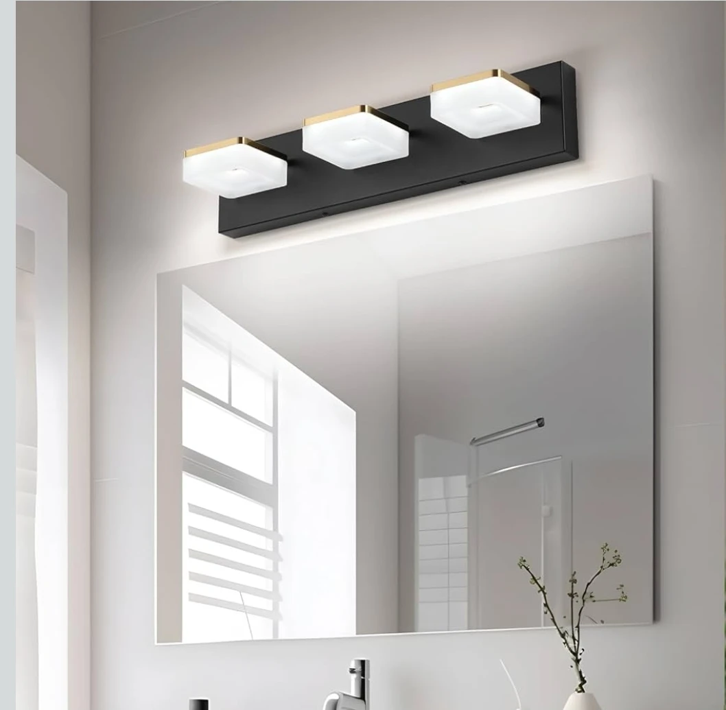 Bicrink 3-Light Bathroom Vanity Light - Black - photo 2