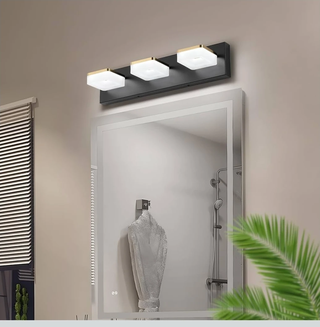 Bicrink 3-Light Bathroom Vanity Light - Black - photo 3