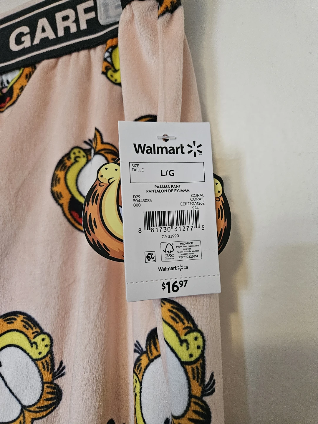 Garfield Pajama Pants - Size L/G - photo 2