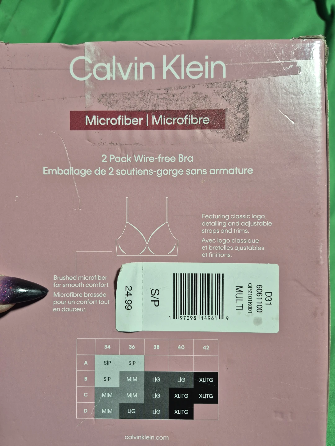 Calvin Klein 2-Pack Wire-Free Bra - Size S - photo 2