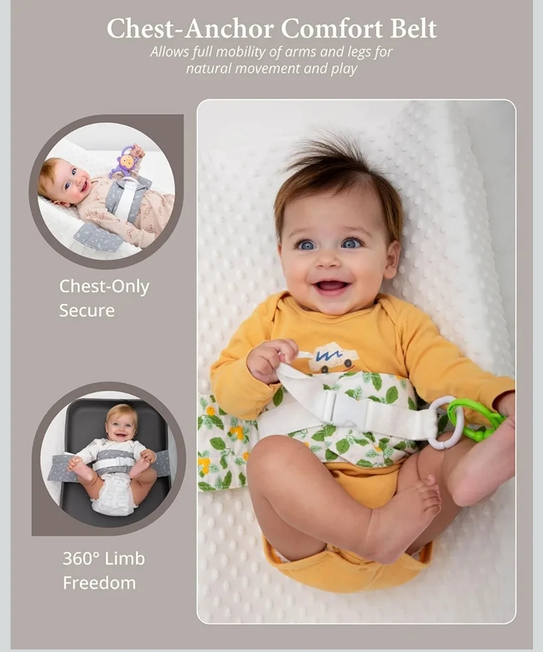 COZINUS Changing Table Safety Strap - Grey - photo 3