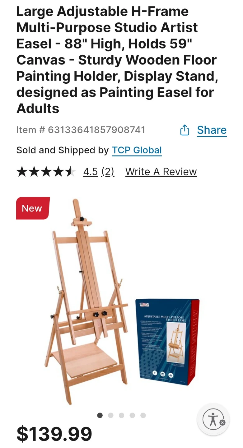 Adjustable  Wooden Floor Easel