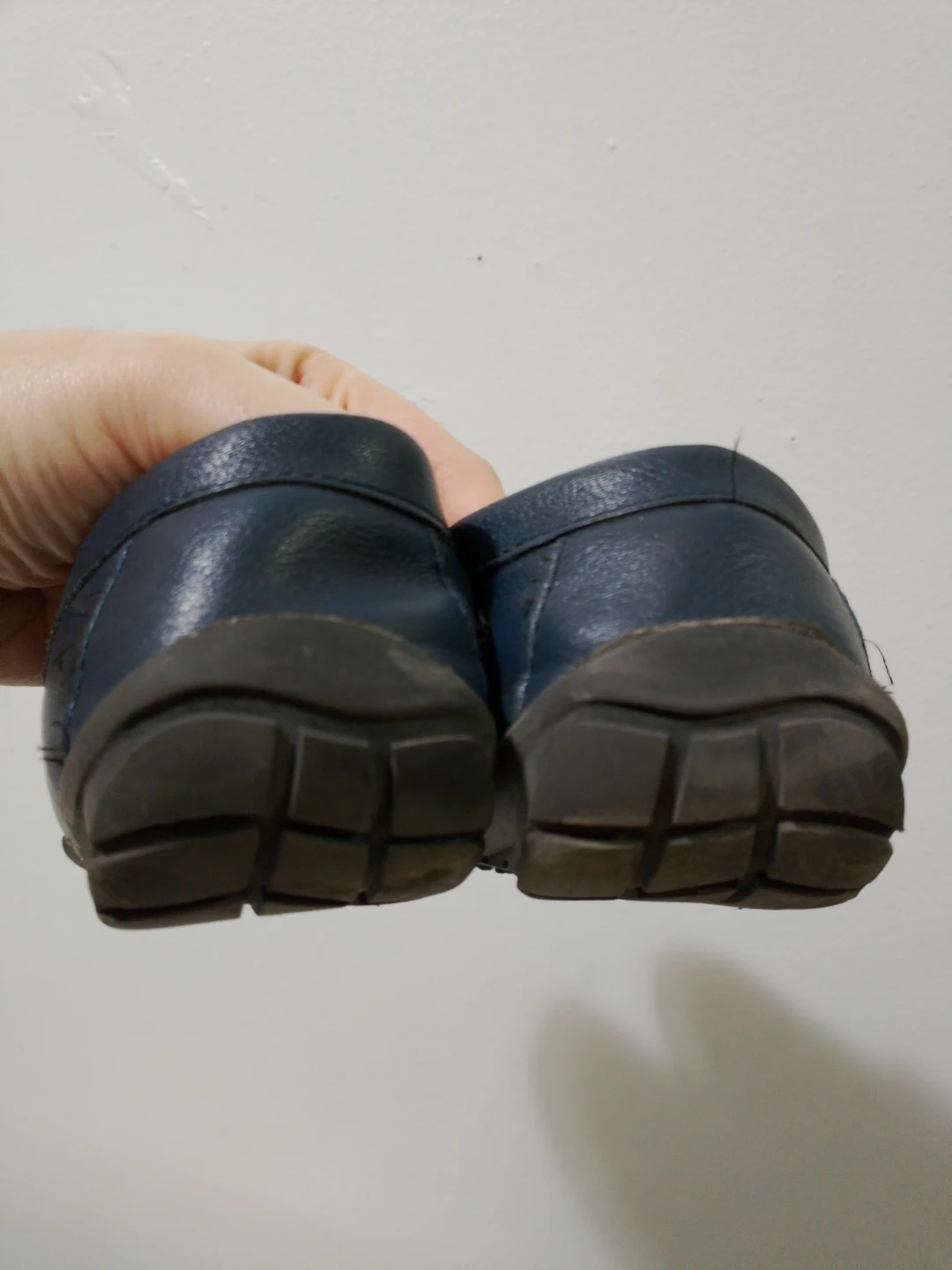 Navy Blue Leather Loafers youth 2 or 3 - photo 3