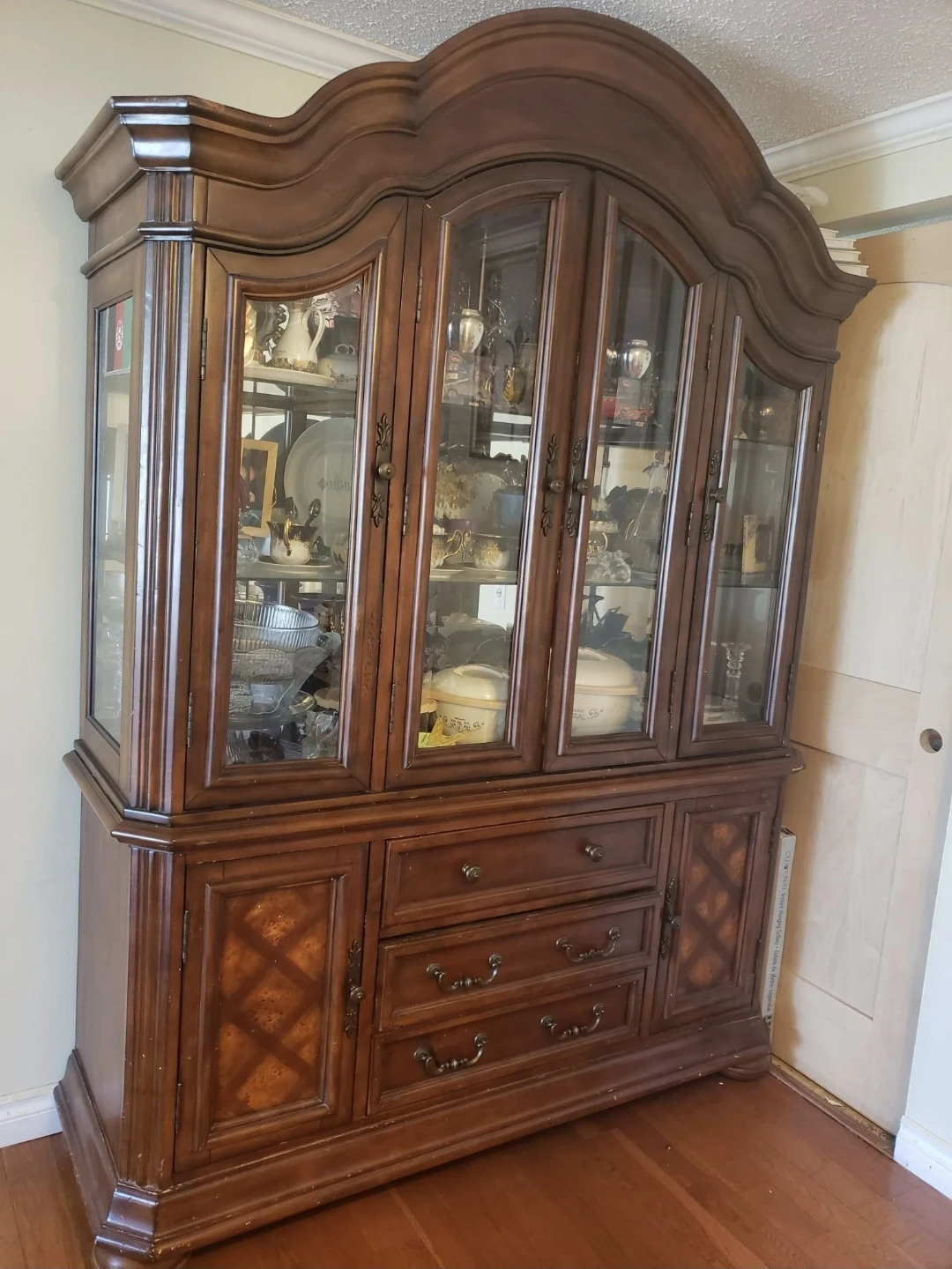 Wooden China Cabinet with Glass Doors - photo 2