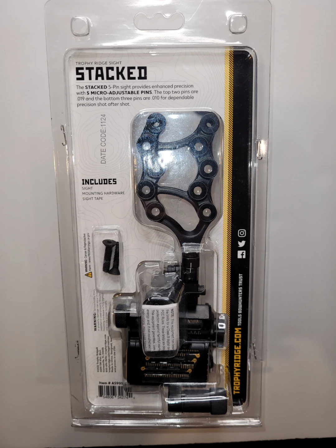 Trophy Ridge Stacked 5-Pin Bow Sight, New - photo 2