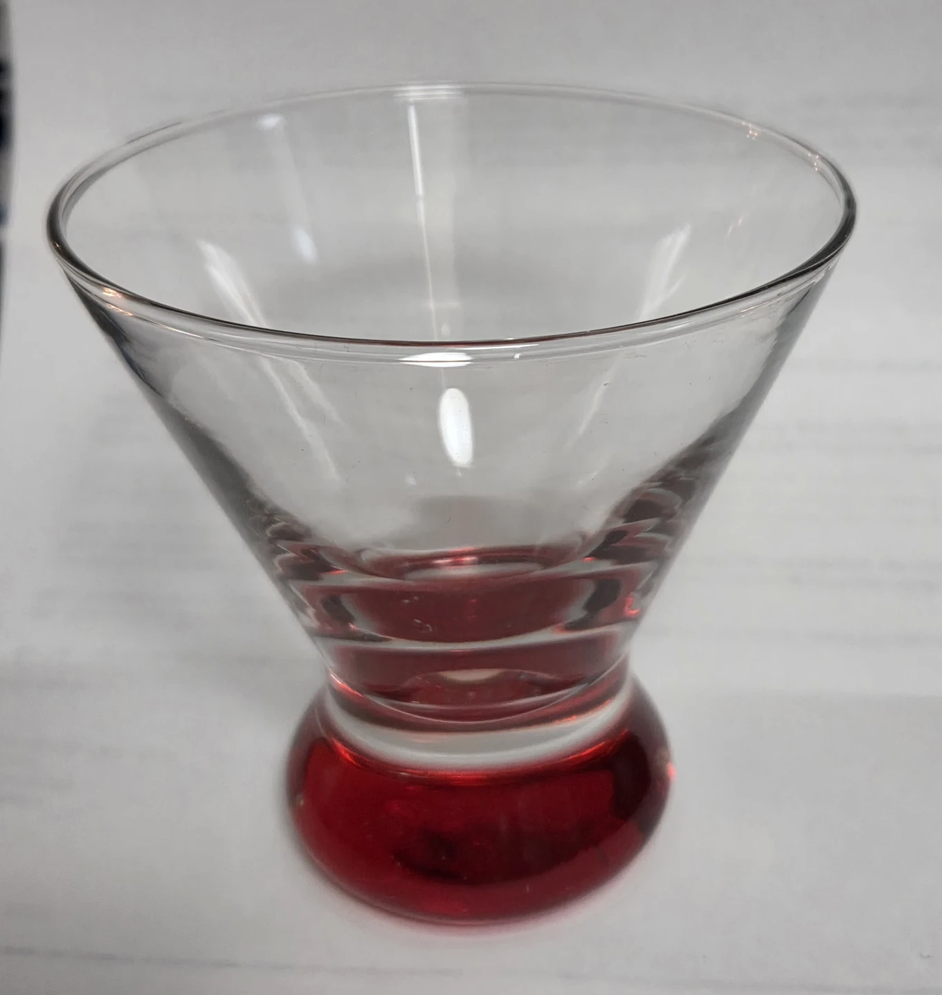 Crate & Barrel Dizzy Red Stem Martini Glass - Set of 4