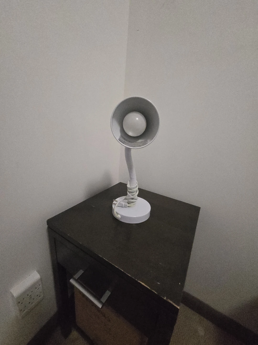 White Adjustable Gooseneck Desk Lamp