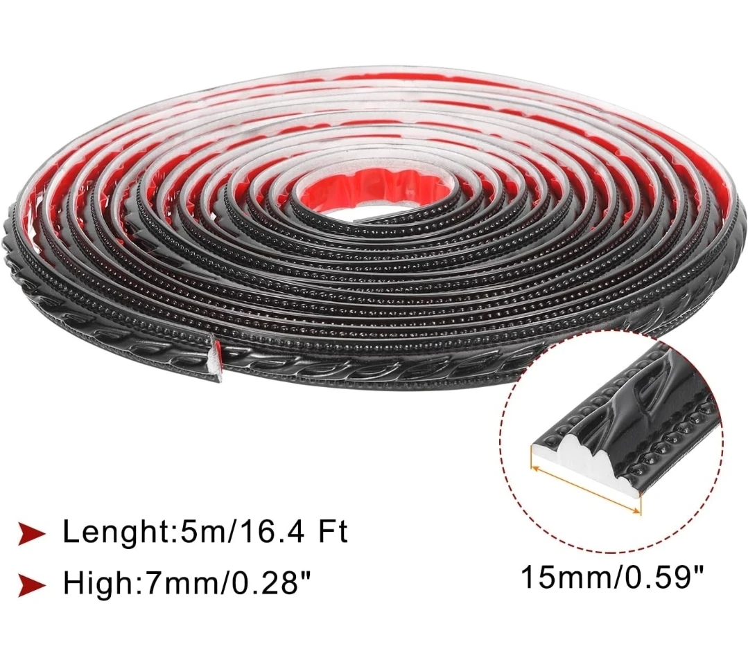 uxcell Flexible Wall Molding Trim - Black - photo 2