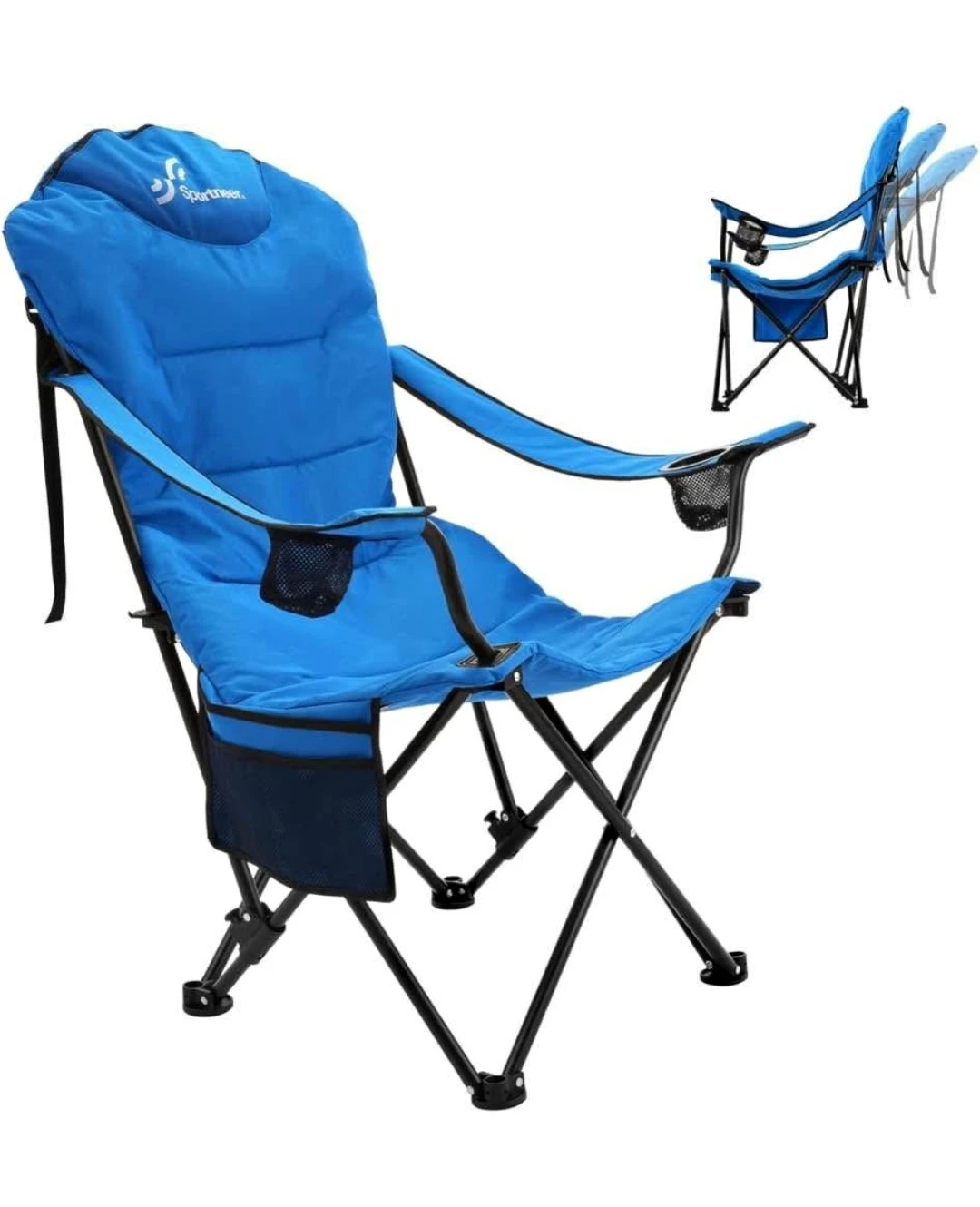 Sportneer Folding Adjustable Camping Chair (2-Pack) Blue