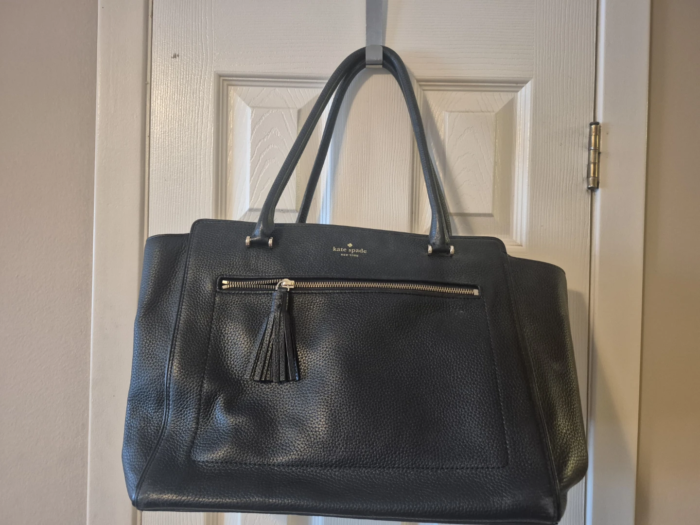 Kate Spade Black Leather Tote Bag