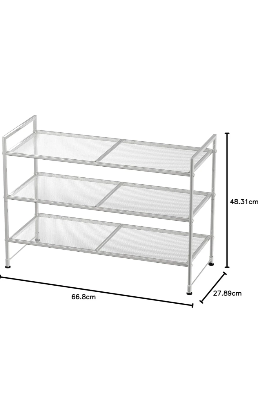 3-Tier Metal Shoe Rack - photo 2