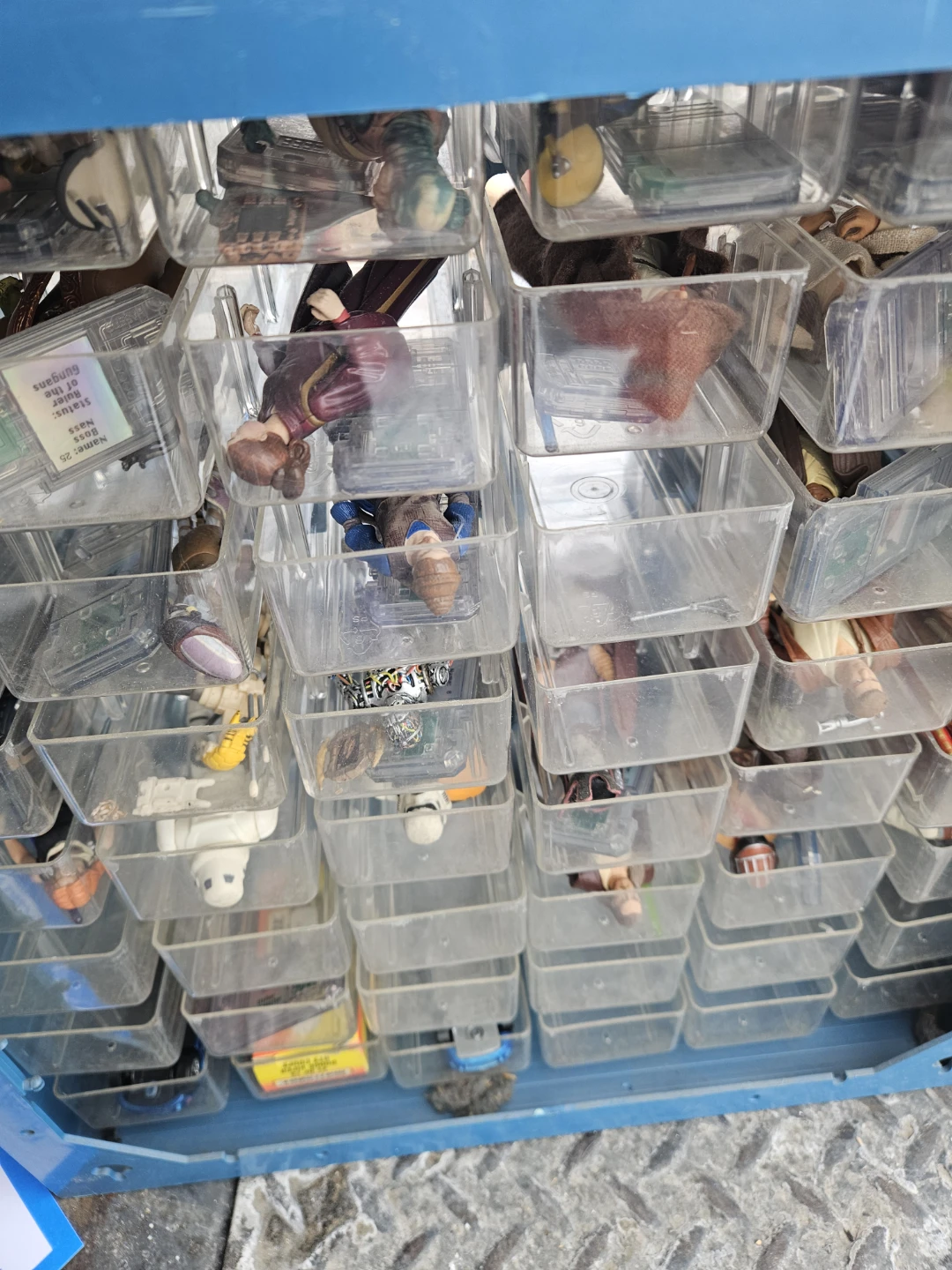 Blue Storage Cabinet with Clear Drawers - photo 2
