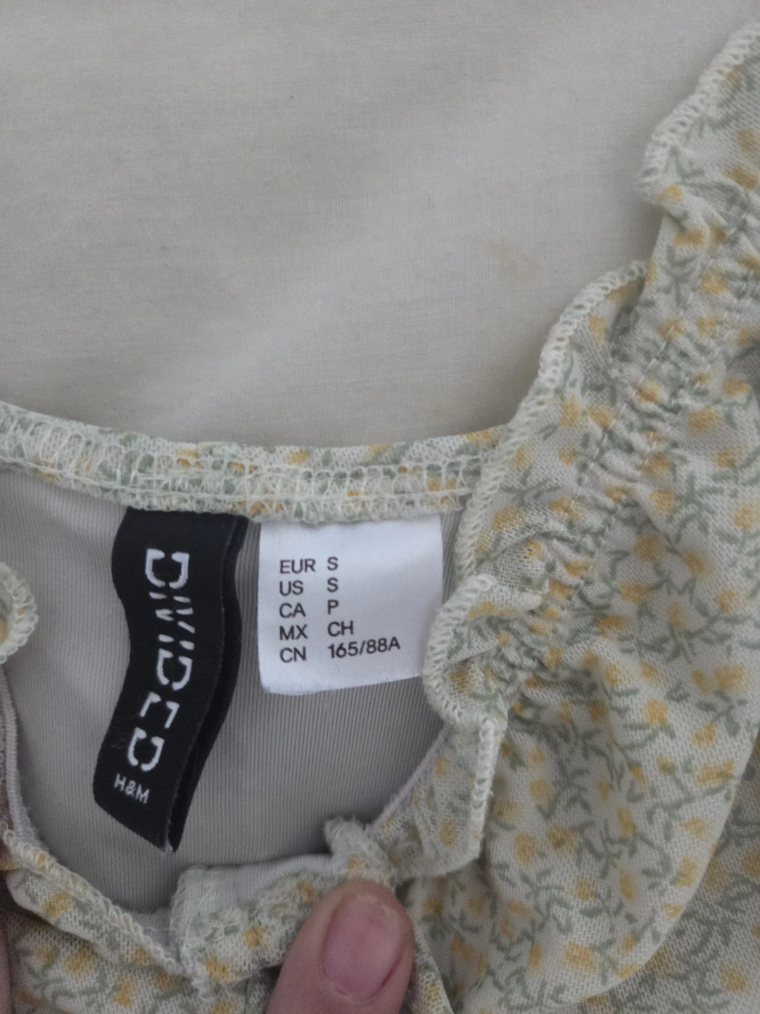 H&M Divided Floral Ruched Mini Dress Size S - photo 3