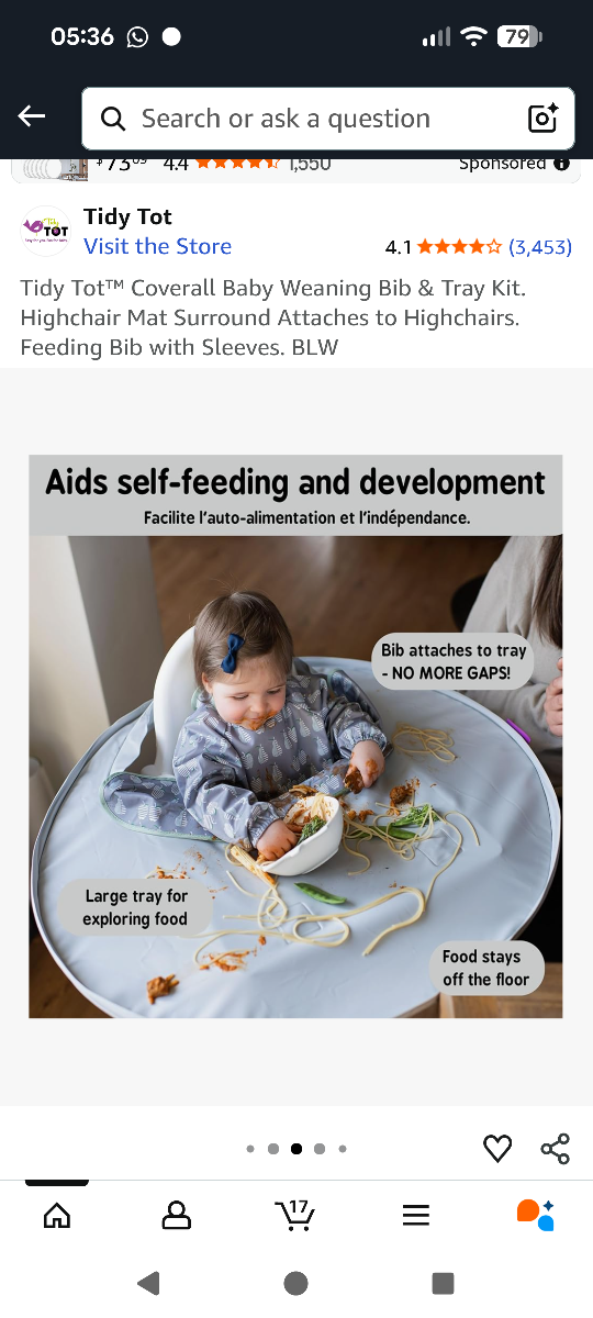 Tidy Tot Coverall Baby Weaning Bib & Tray Kit