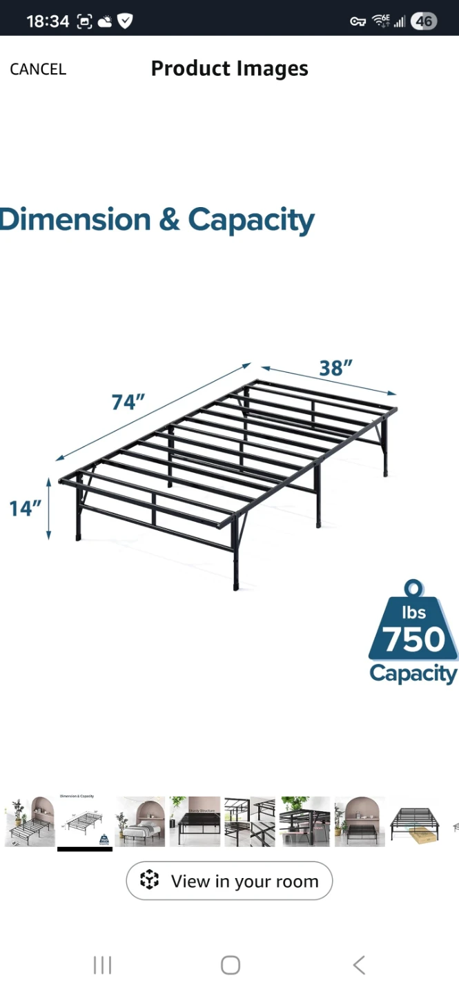 Twin Bed and bed frame - photo 4