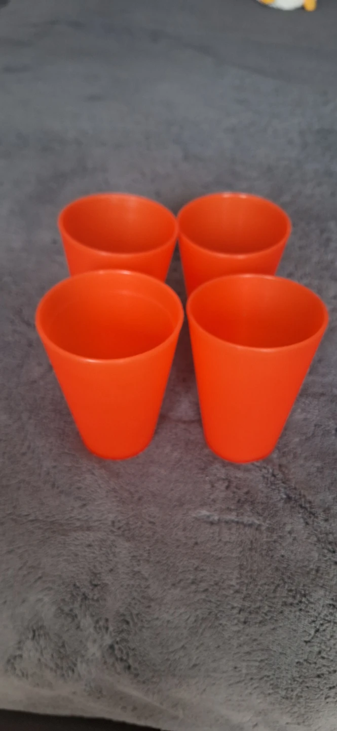 Set of 4 Orange Plastic Cups🧡