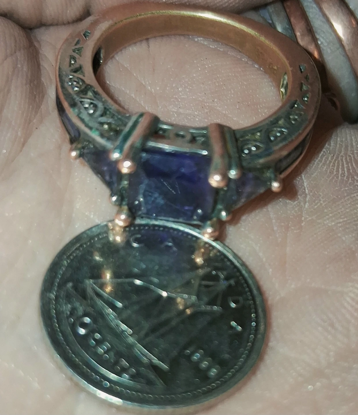 Unique Ring with Amethyst