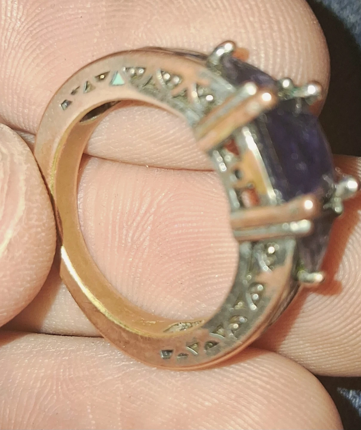 Unique Ring with Amethyst - photo 3