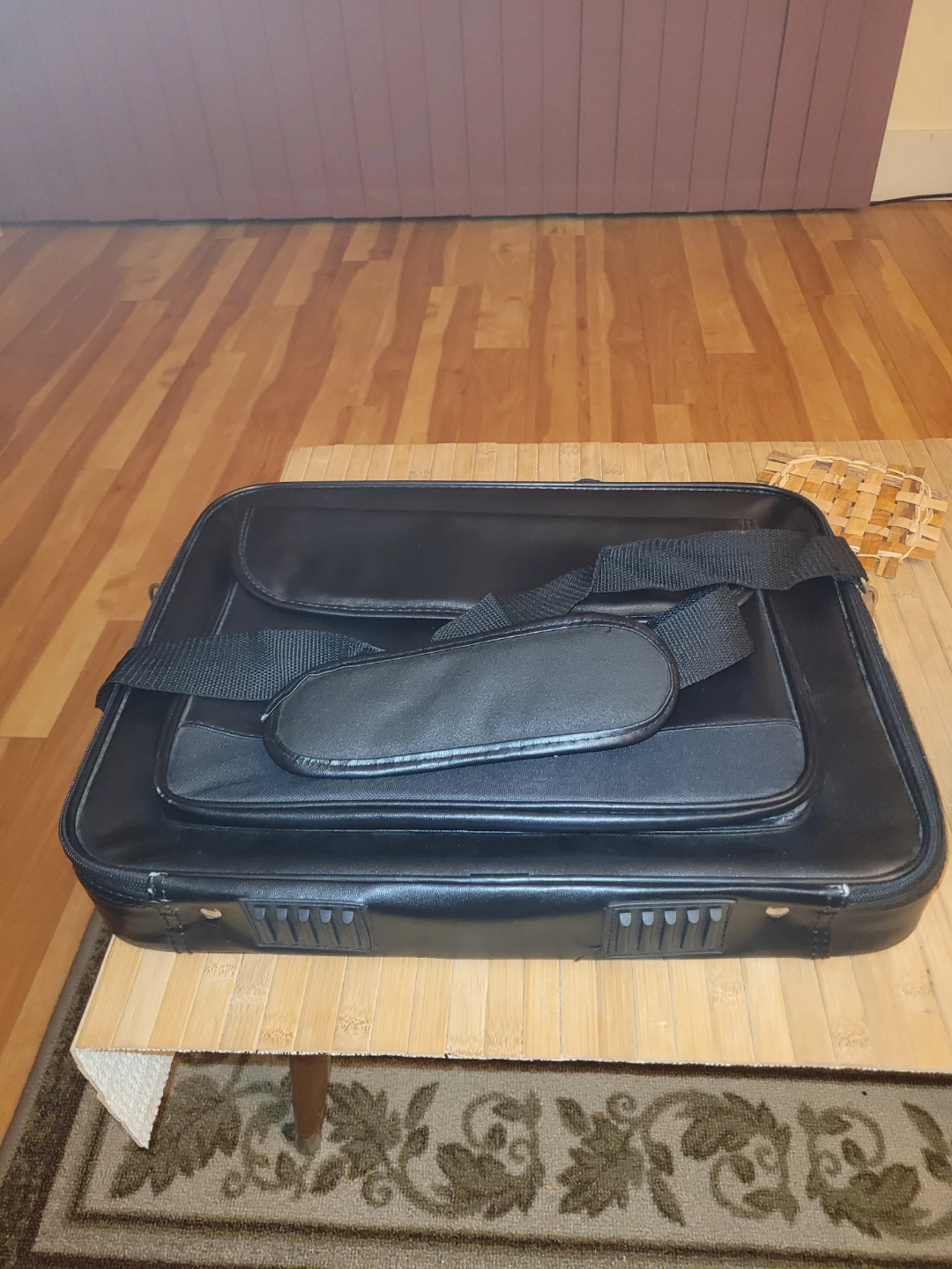 Black Leather Laptop Bag - photo 2