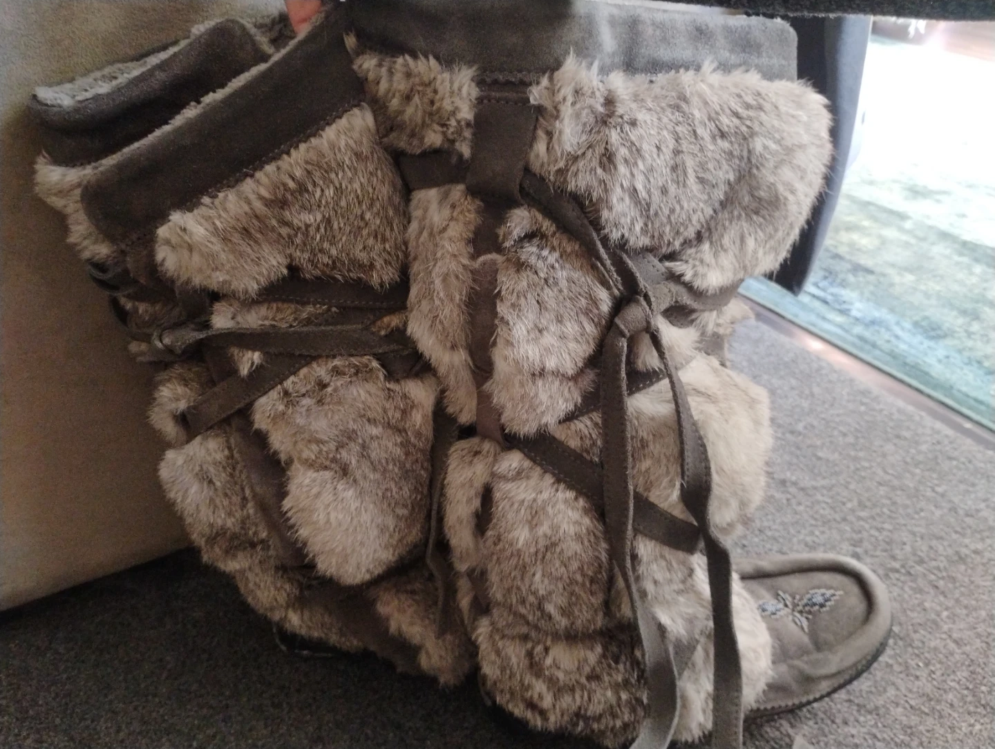 Charcoal Women's Tall Wrap Mukluks - photo 3