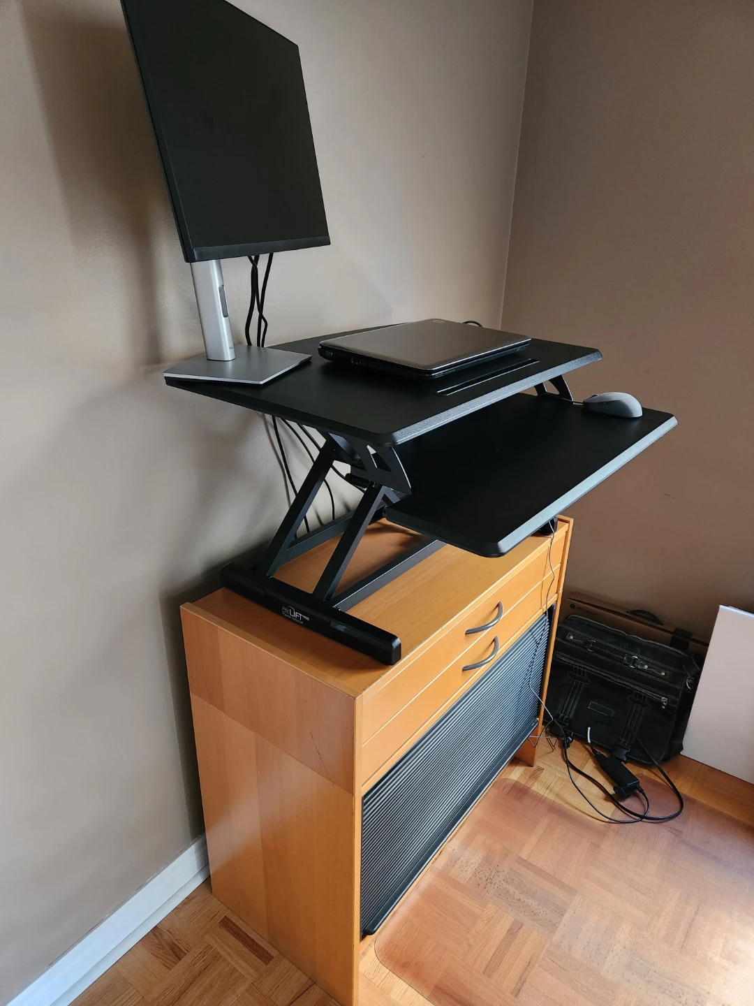 Seville Classics Airlift Height Adjustable Sit Desk Riser - photo 2