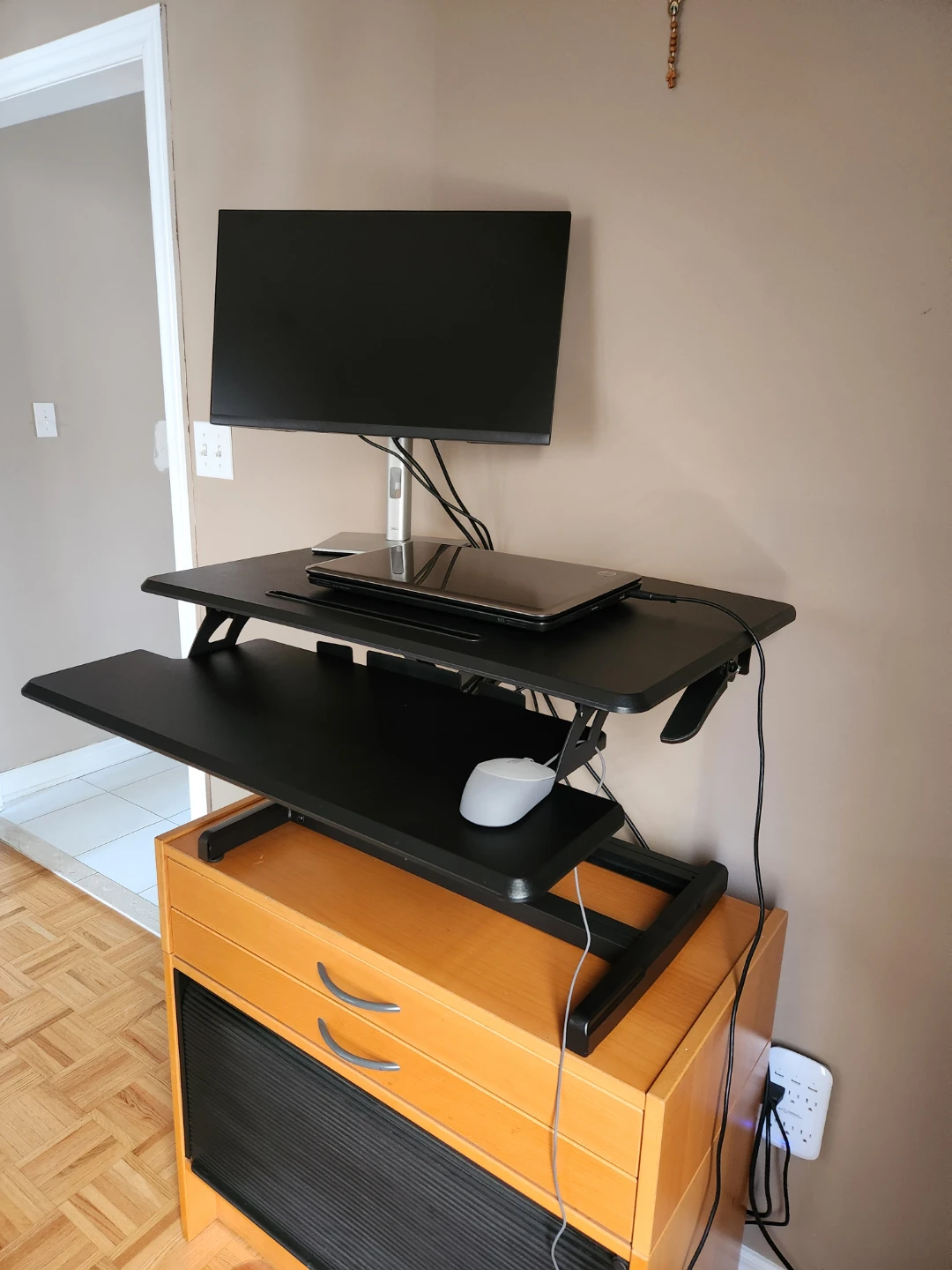 Seville Classics Airlift Height Adjustable Sit Desk Riser - photo 3