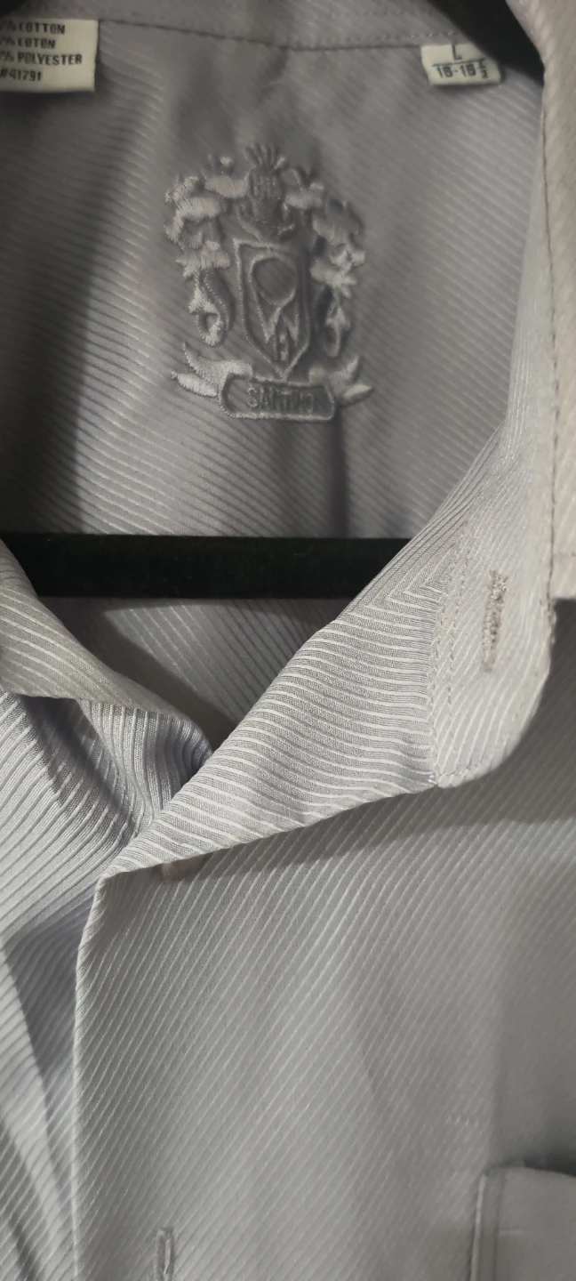 SANTOS Men's Button-Up Dress Shirt - Grey