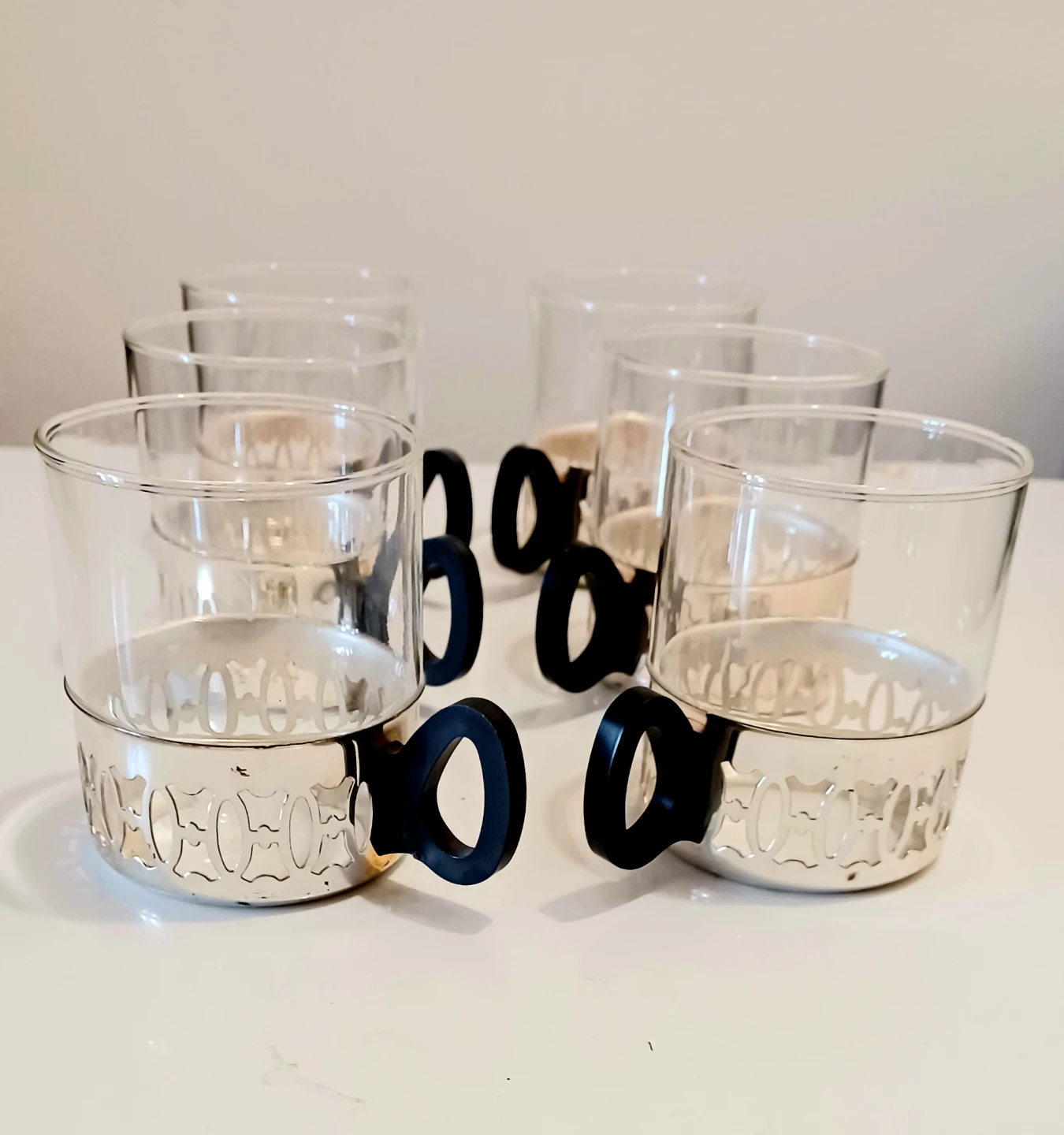 Kim S.P.  Brass Set of 6 Glasses