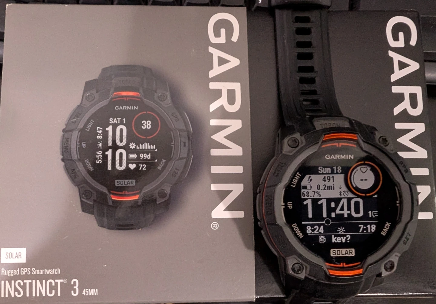 Garmin Instinct 3 45mm Rugged GPS Smartwatch