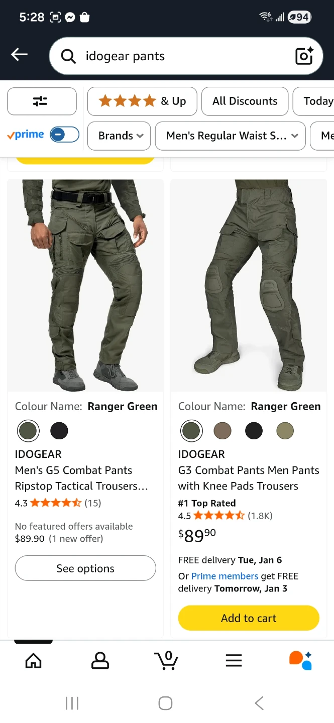 IDOGEAR Tactical Pants - Ranger Green, Waist 30 - photo 5