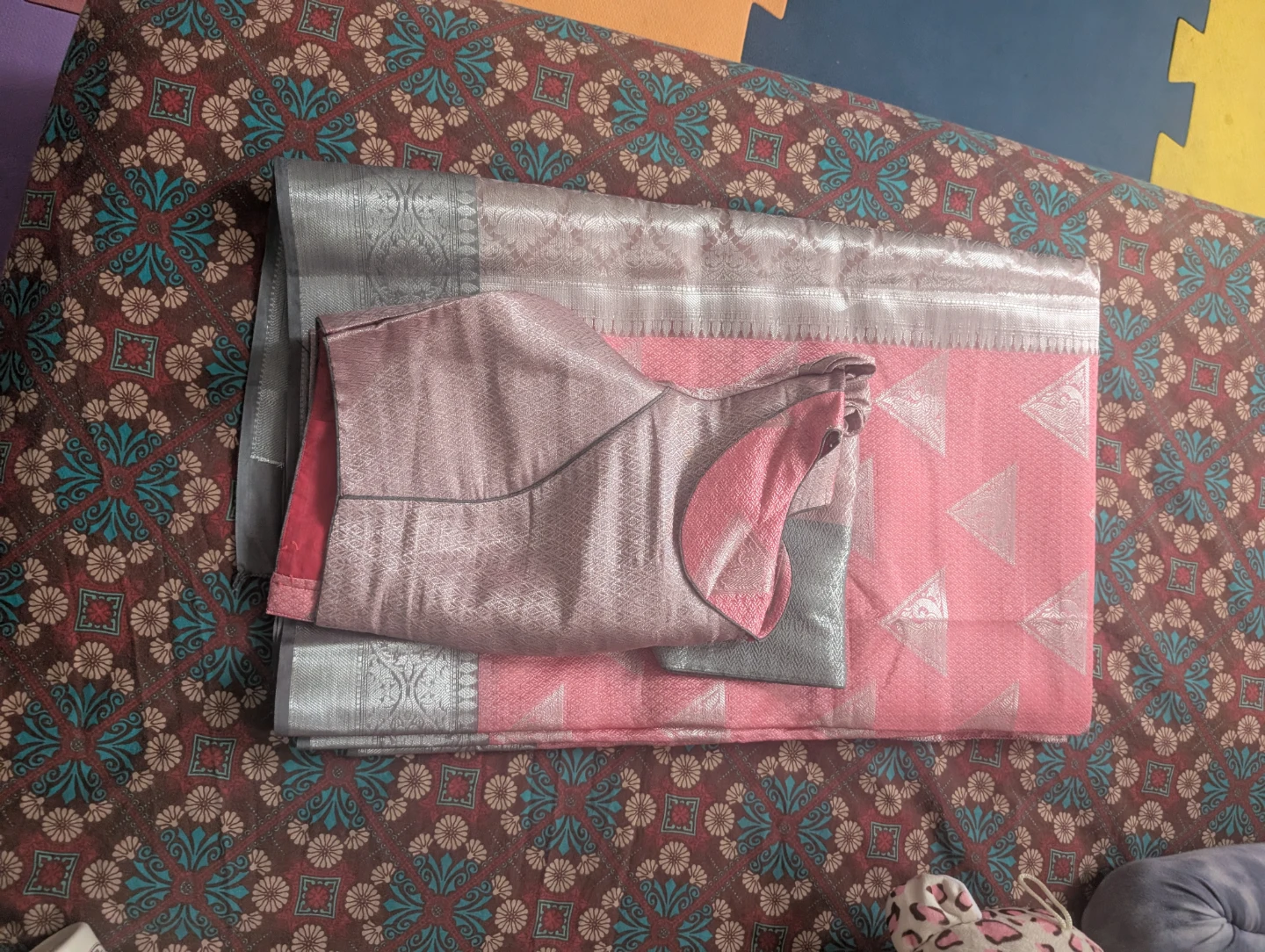 Pink Saree with Blouse