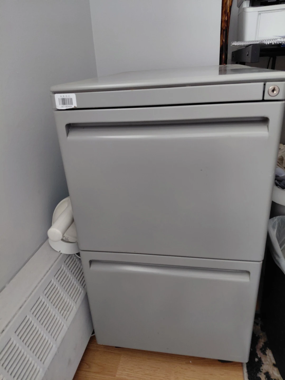 Grey Two-Drawer Filing Cabinet
